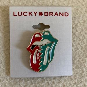 Lucky Brand enamel Tongue Lapel Pin